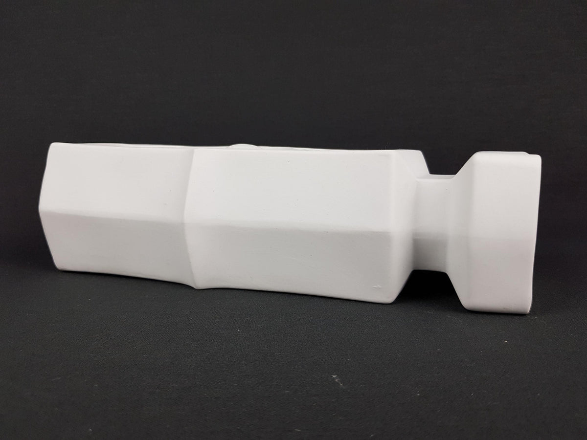 Vintage KERAFINA Porzellanfabrik White Biscuit Porcelain Swing Vase – Royal KPM Bavaria – West Germany 1970's