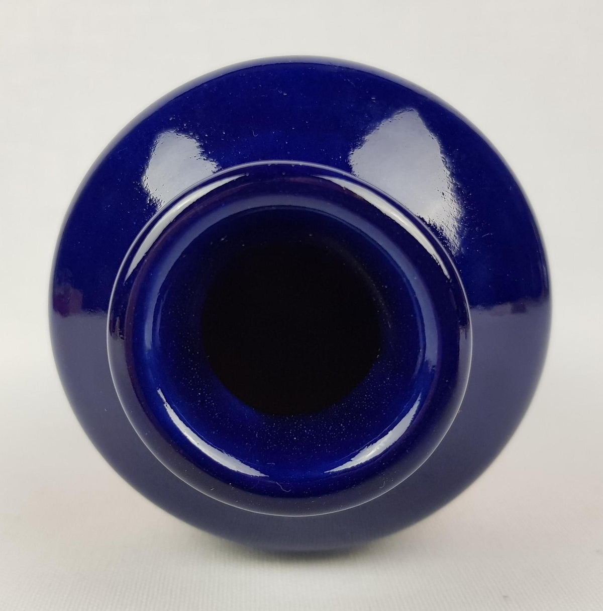 Vintage SILBERDISTEL Keramik Blue and Red Vase 56/22 West German Pottery 1970s