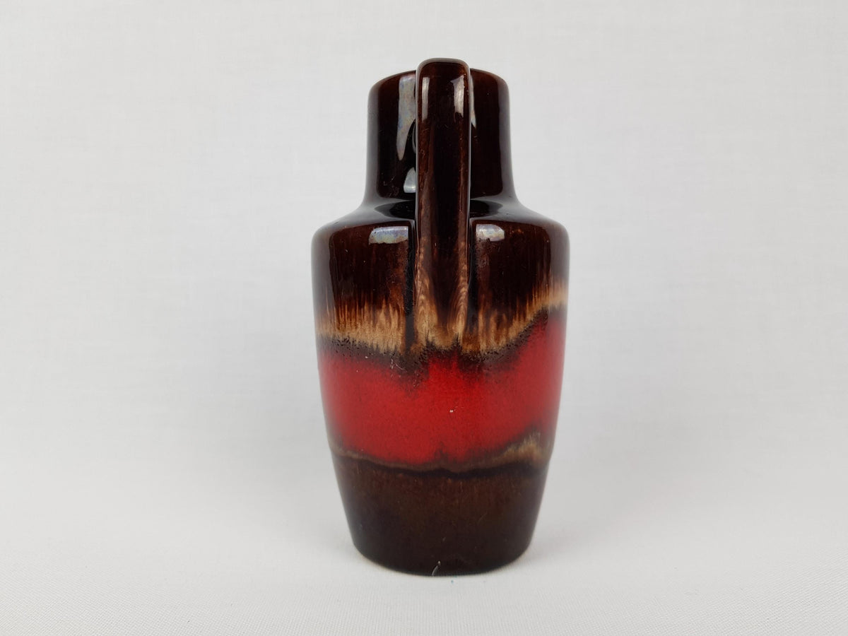 Vintage SCHEURICH KERAMIK Vase Orange Brown 405-13.5 West German Pottery Fat Lava Era 1970s