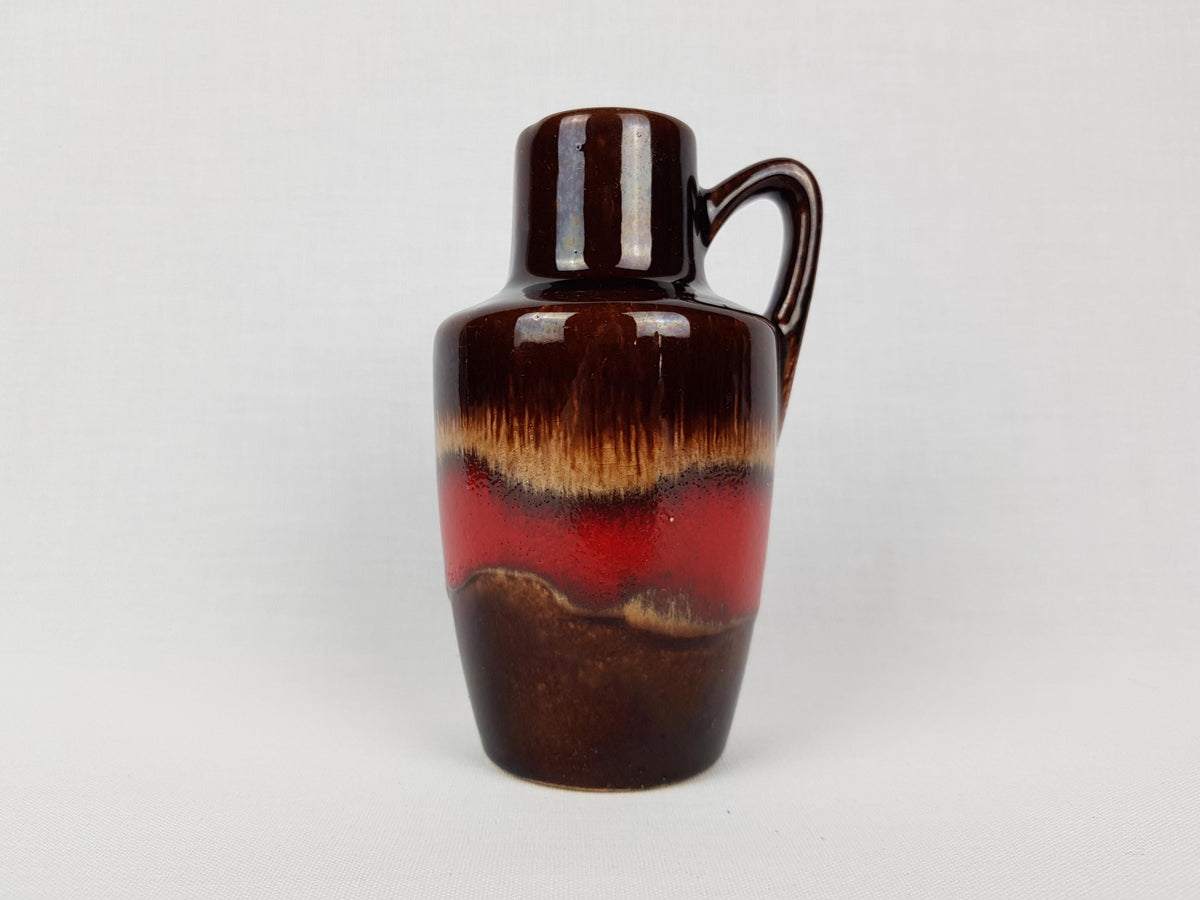 Vintage SCHEURICH KERAMIK Vase Orange Brown 405-13.5 West German Pottery Fat Lava Era 1970s