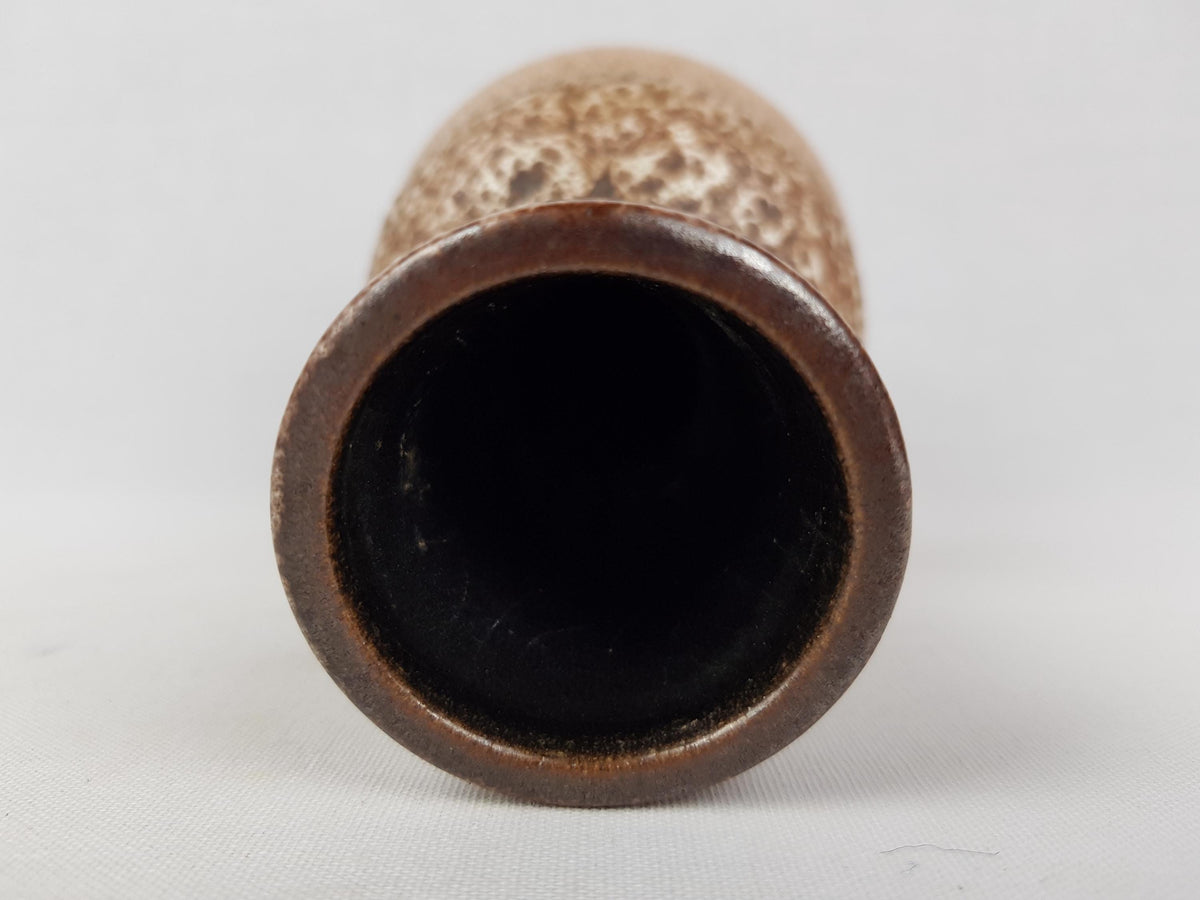 Vintage STEULER KERAMIK Brown and Beige Fat Lava Vase by Cari Zalloni 233-20 West German Pottery 1970s