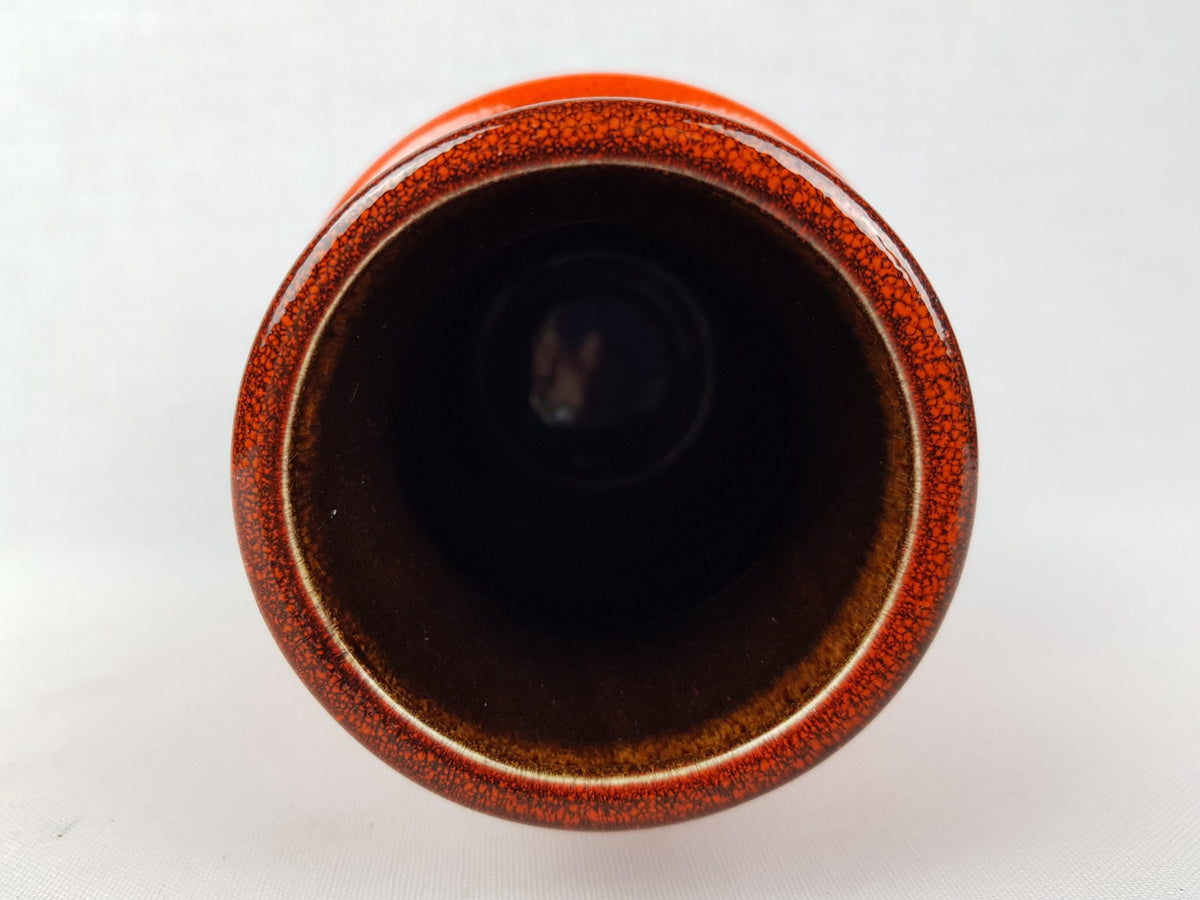 Vintage STEULER KERAMIK Orange Vase 140-15 West German Pottery 1960s