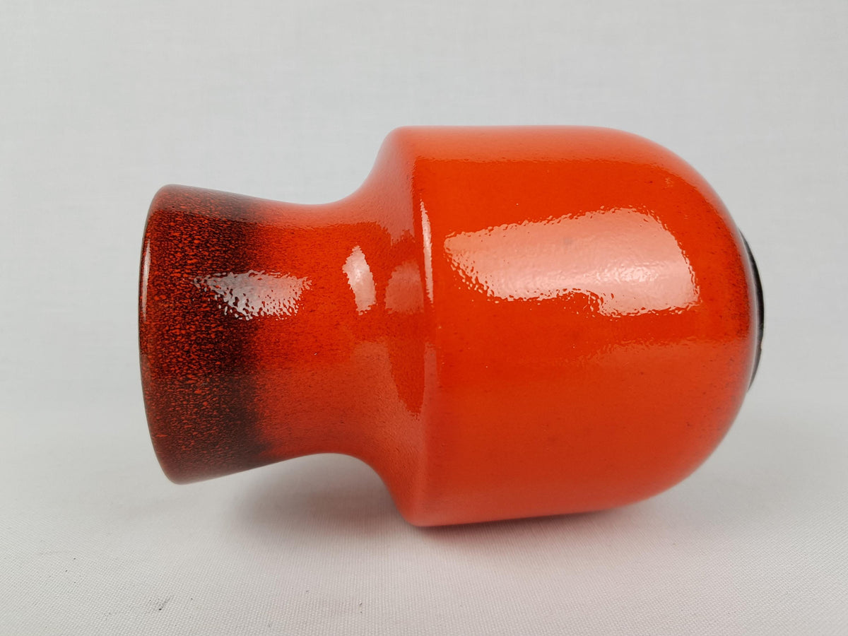 Vintage STEULER KERAMIK Orange Vase 140-15 West German Pottery 1960s