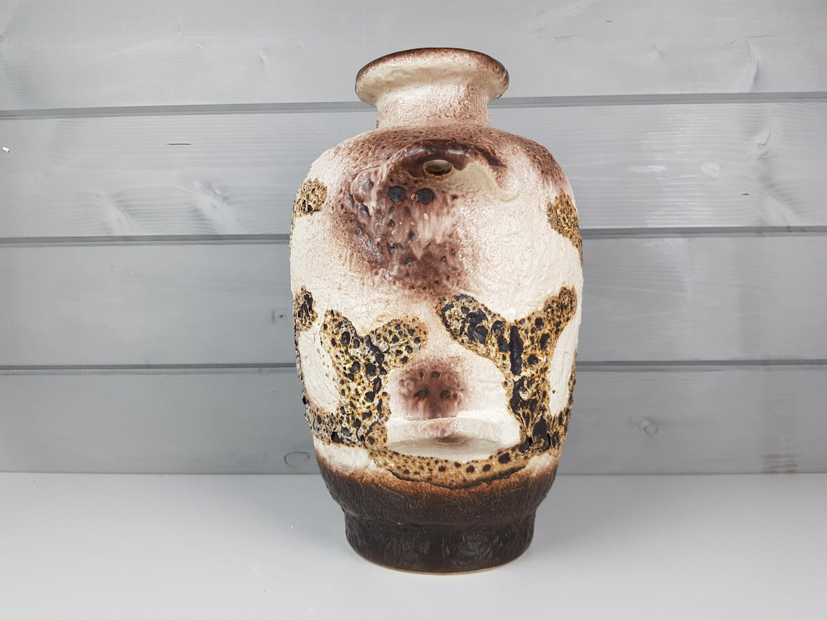 Vintage DÜMLER & BREIDEN Fat Lava Vase Decor "Pampas" 1108-36 West German Pottery 1980s