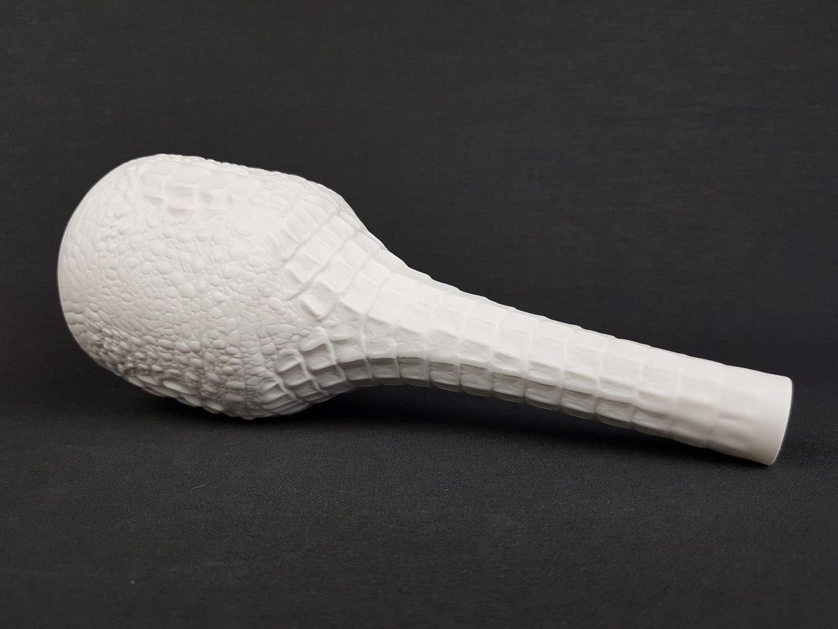 Vintage AK KAISER 3D Relief Vase with Crocodile or Snake Skin Decor, West German Pottery 1970s, Form Number 248/1