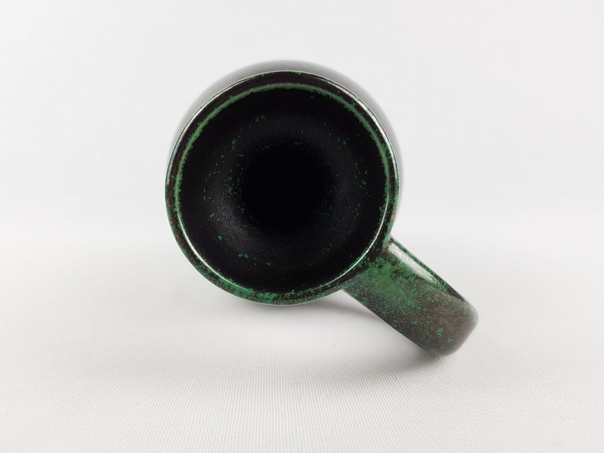 Vintage RUSCHA KERAMIK Green Vase "Kupfergrün" decor 321/4 by Kurt Tschörner West German Pottery 1960s