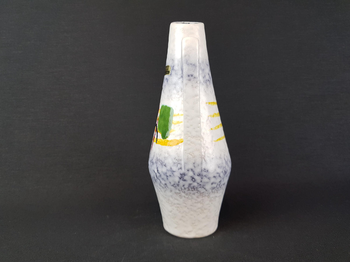 Vintage SCHEURICH KERAMIK Handled White Vase 271/22 West German Pottery 1960s Europ Linie Series