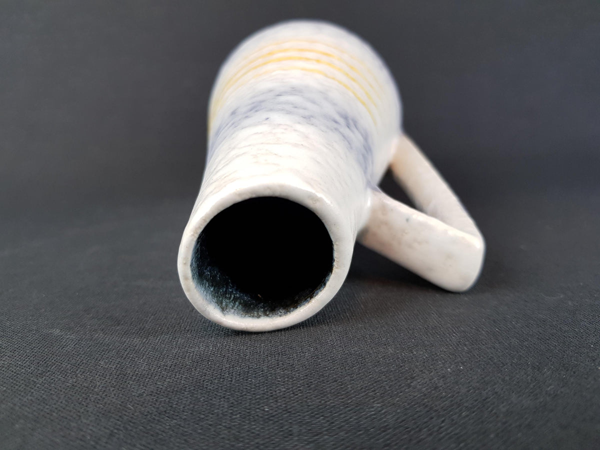 Vintage SCHEURICH KERAMIK Handled White Vase 271/22 West German Pottery 1960s Europ Linie Series