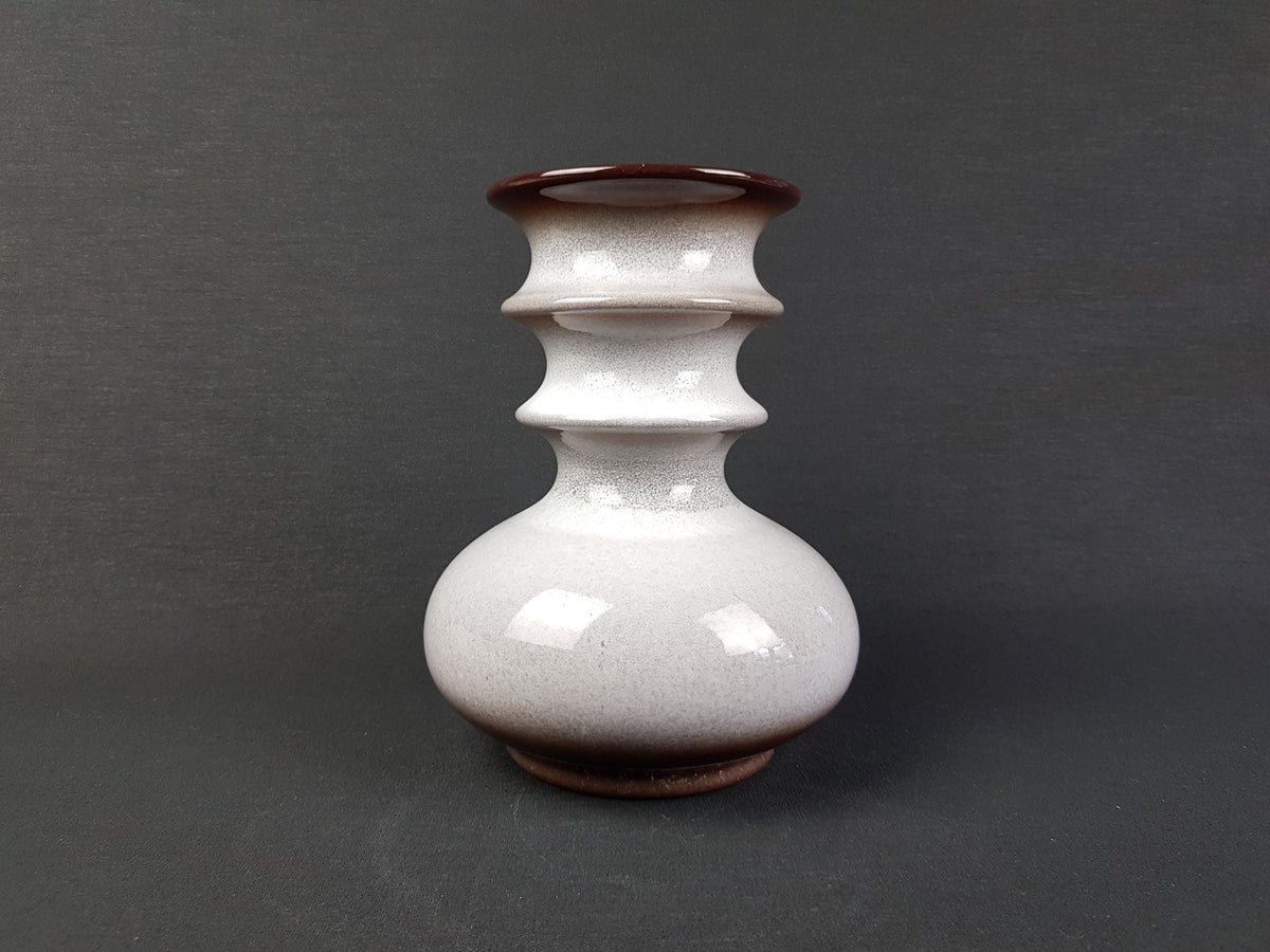 Vintage STEULER KERAMIK Grey Vase "Cascad " Serie by Cari Zalloni 224-20 West German Pottery 1969s