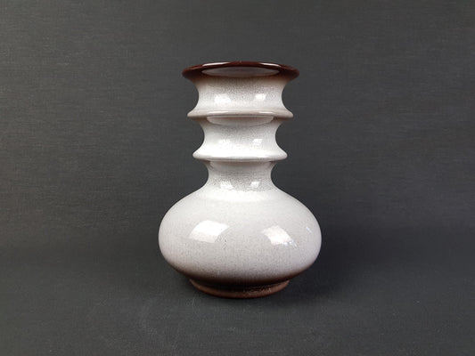 Vintage STEULER KERAMIK Grey Vase "Cascad " Serie by Cari Zalloni 224-20 West German Pottery 1969s