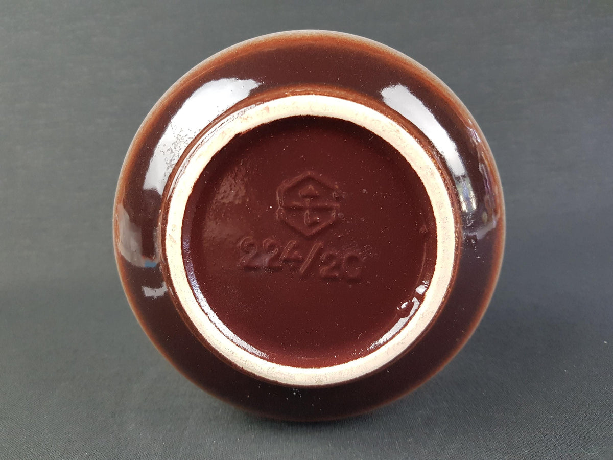 Vintage STEULER KERAMIK Grey Vase "Cascad " Serie by Cari Zalloni 224-20 West German Pottery 1969s