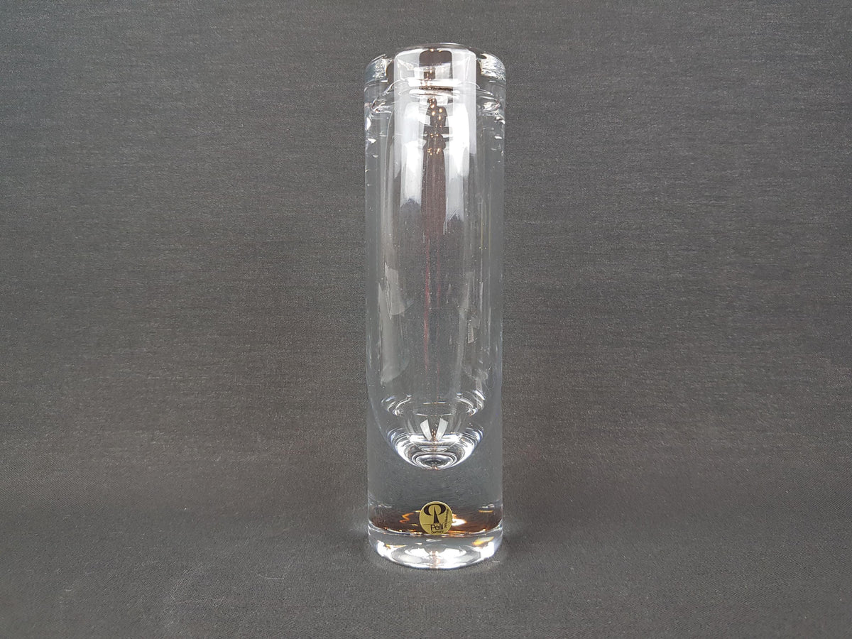 Vintage PEILL UND PUTZLER Crystal Clear Glass Vase 1970s, West Germany