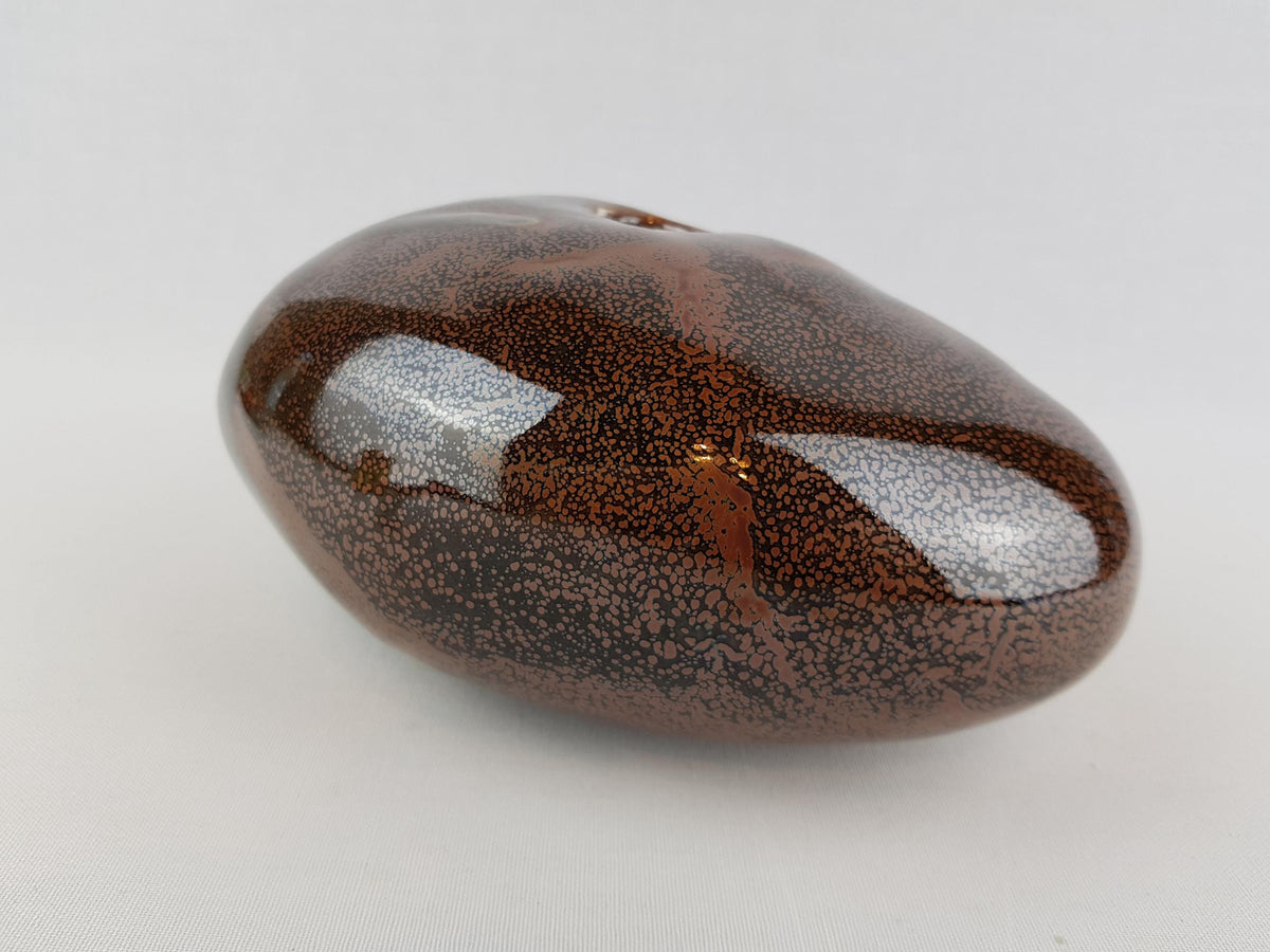 Vintage PETER GUGGENBÜHLER Die Werkstatt, Altenkunstadt Brown Vase West German Pottery 1960-70s