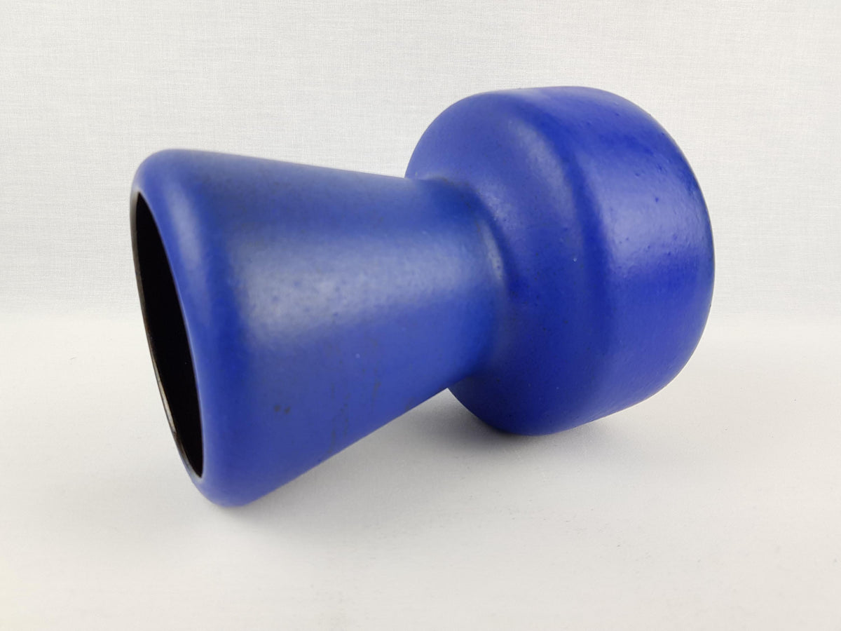 Vintage STEULER KERAMIK Matt Blue Ceramic Vase 478-20 West German Pottery 1970s