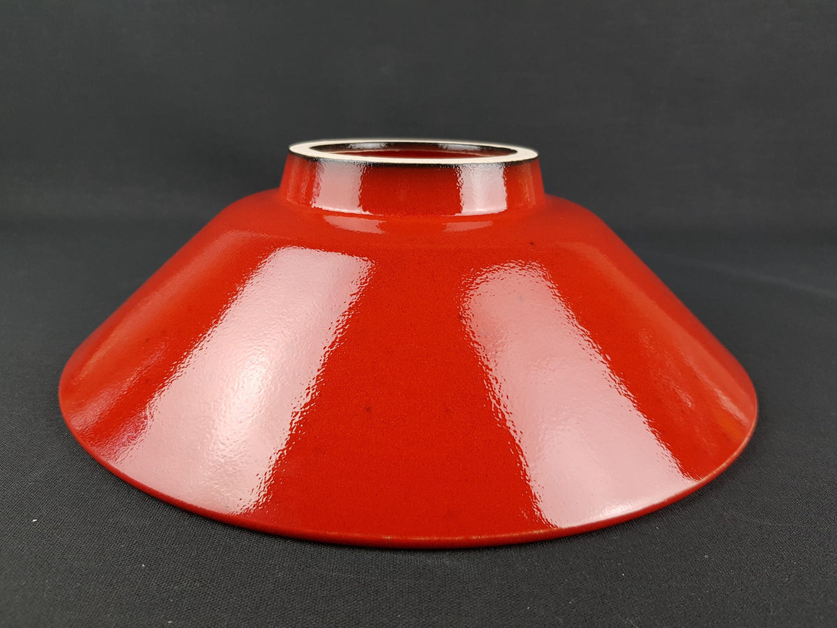 Vintage STEULER KERAMIK Red and Black Bowl 4314-3 West German Pottery 1970s