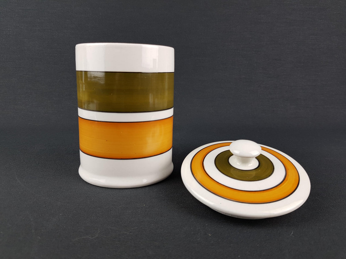 Vintage ARTHUR WOOD Ceramic Storage Jar Canister England Mid-Century Modern 1970's