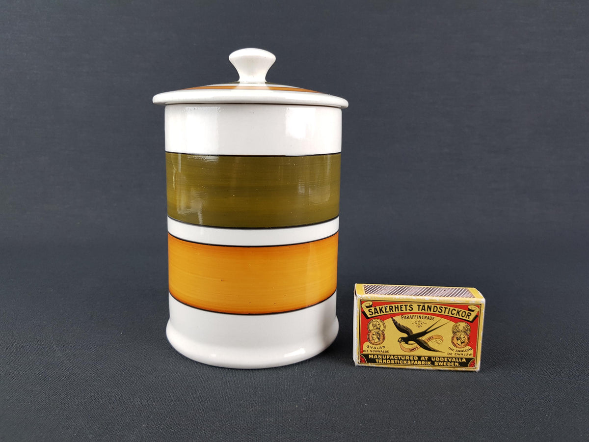 Vintage ARTHUR WOOD Ceramic Storage Jar Canister England Mid-Century Modern 1970's