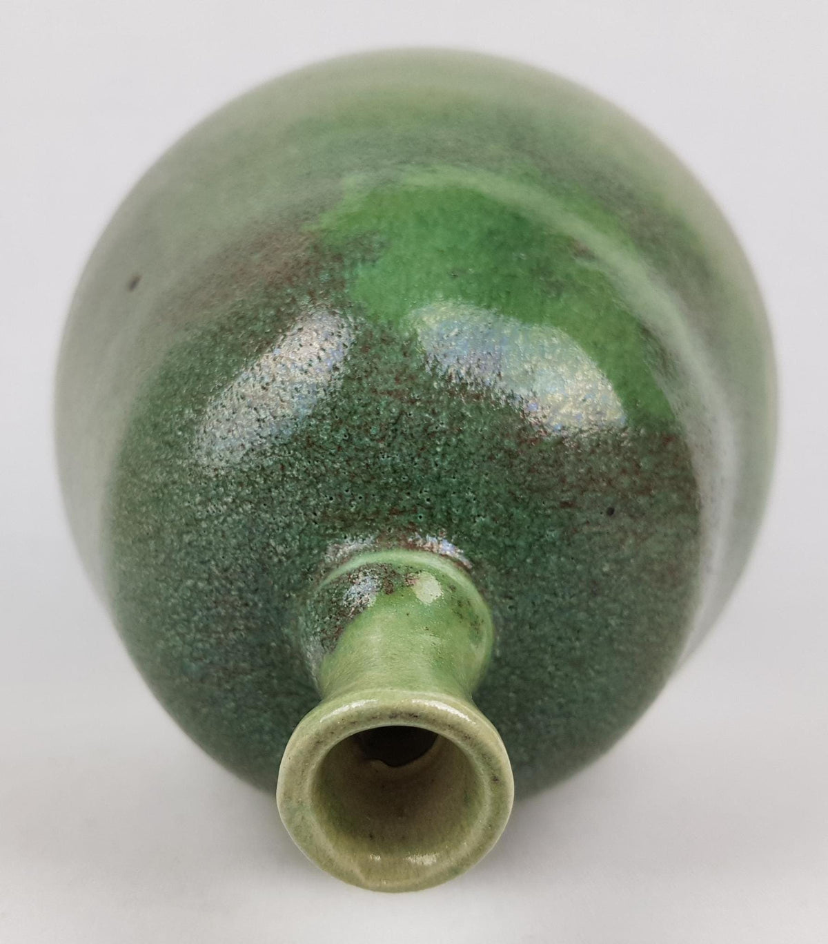 Vintage STUDIO POTTERY Ceramic Pear Shaped Vase By Unknown Artist 1960s 1970s