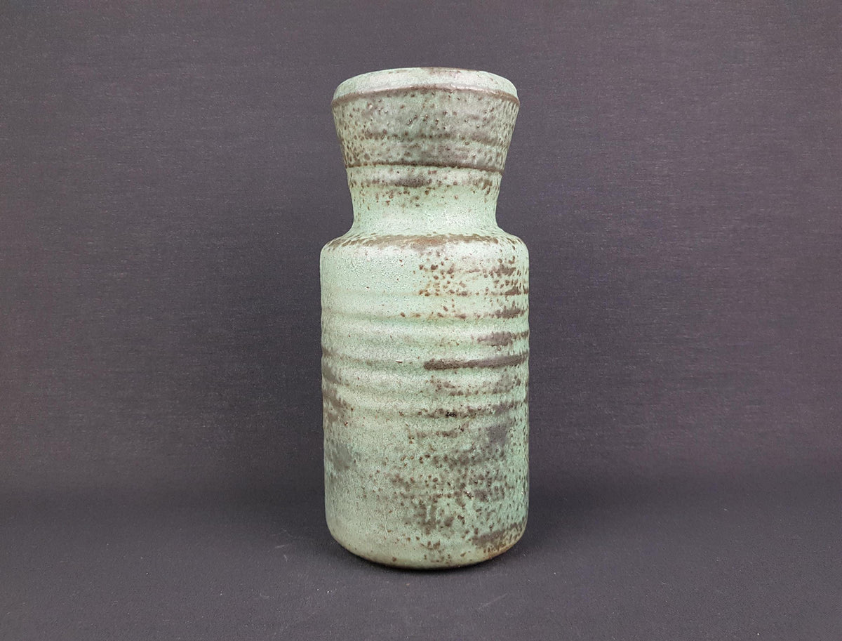 Vintage MOBACH Ceramic Green Vase from Dutch Studio Pottery 1970s
