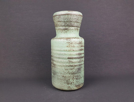Vintage MOBACH Ceramic Green Vase from Dutch Studio Pottery 1970s