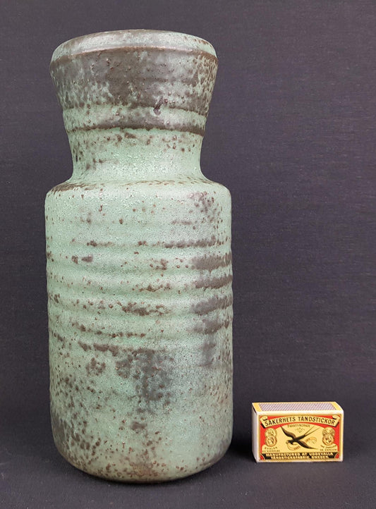 Vintage MOBACH Ceramic Green Vase from Dutch Studio Pottery 1970s