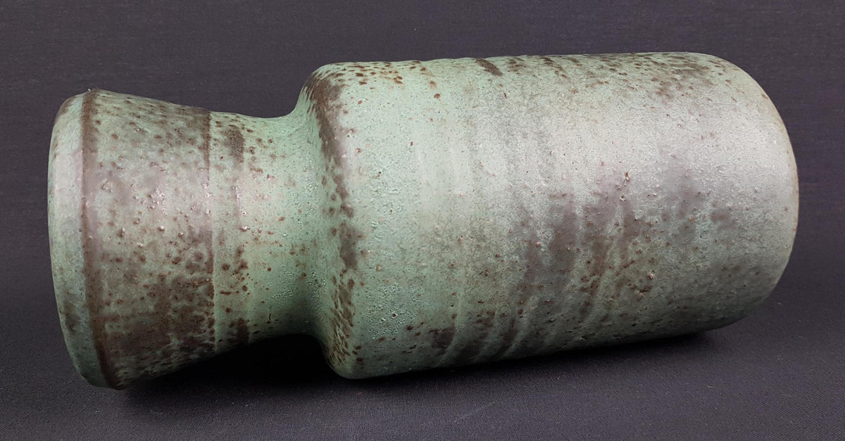 Vintage MOBACH Ceramic Green Vase from Dutch Studio Pottery 1970s