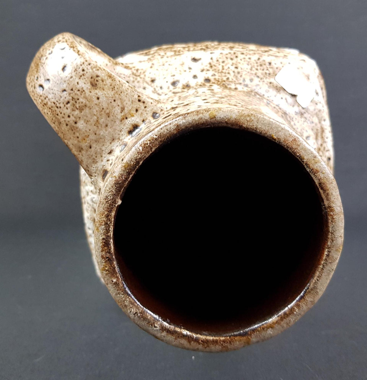 Vintage CARSTENS TONNIESHOF KERAMIK Brown and Beige Floor Vase With Groove Decor 7784-45 West German Pottery 1960s