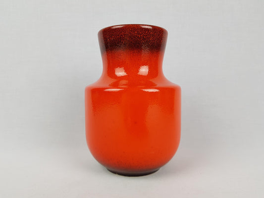 Vintage STEULER KERAMIK Orange Vase 140-15 West German Pottery 1960s