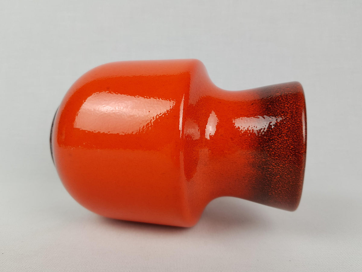 Vintage STEULER KERAMIK Orange Vase 140-15 West German Pottery 1960s