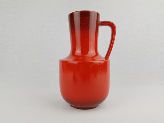 Vintage STEULER KERAMIK Handled Red Jug Vase 141-20 West German Pottery 1960s