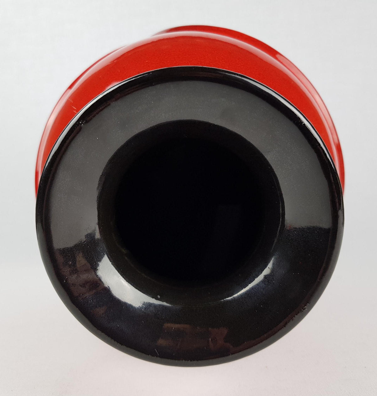 Vintage FOHR KERAMIK Red Vase 338 35 by Cari Zalloni West German Pottery 1970s