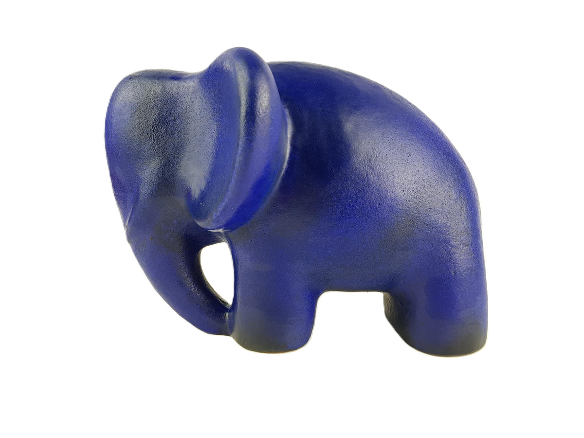 Vintage Stunning XL Blue RUSCHA KERAMIK Elephant West German Pottery 1970s