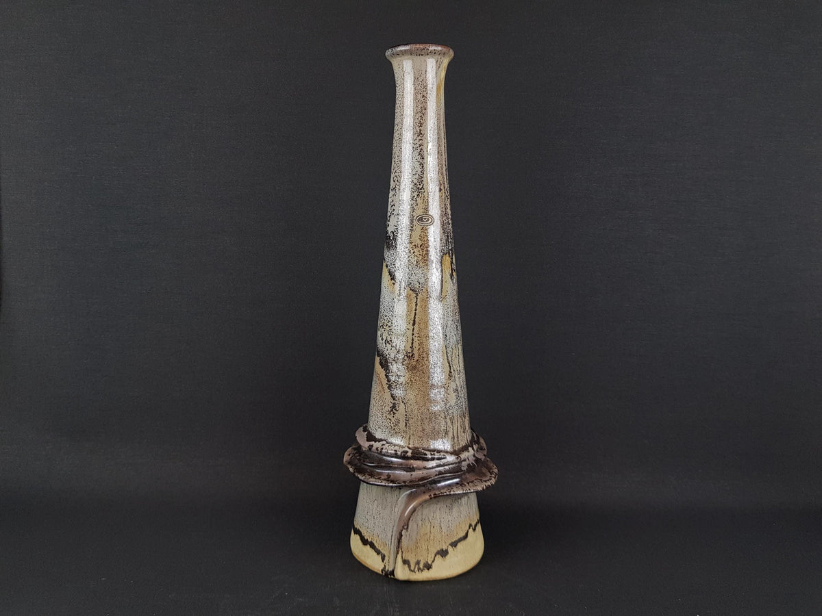 Vintage VAN DAALEN KERAMIK Brown Vase West German Pottery 1960s