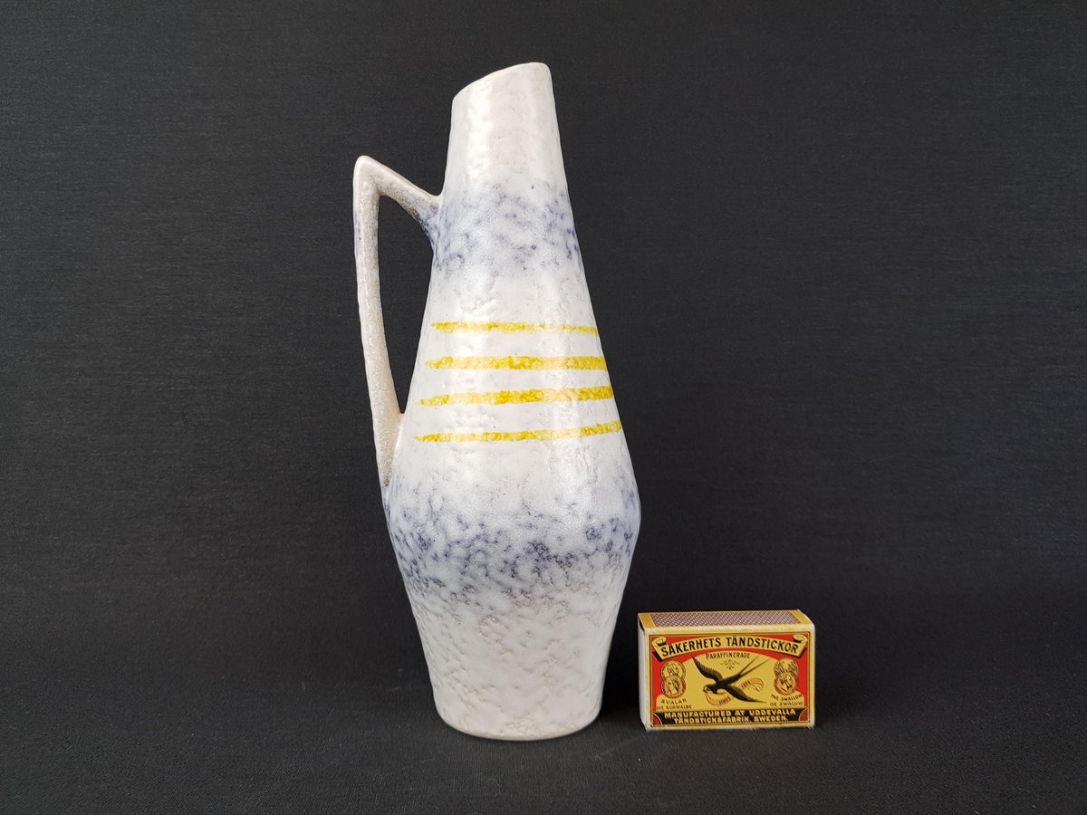 Vintage SCHEURICH KERAMIK Handled White Vase 271/22 West German Pottery 1960s Europ Linie Series