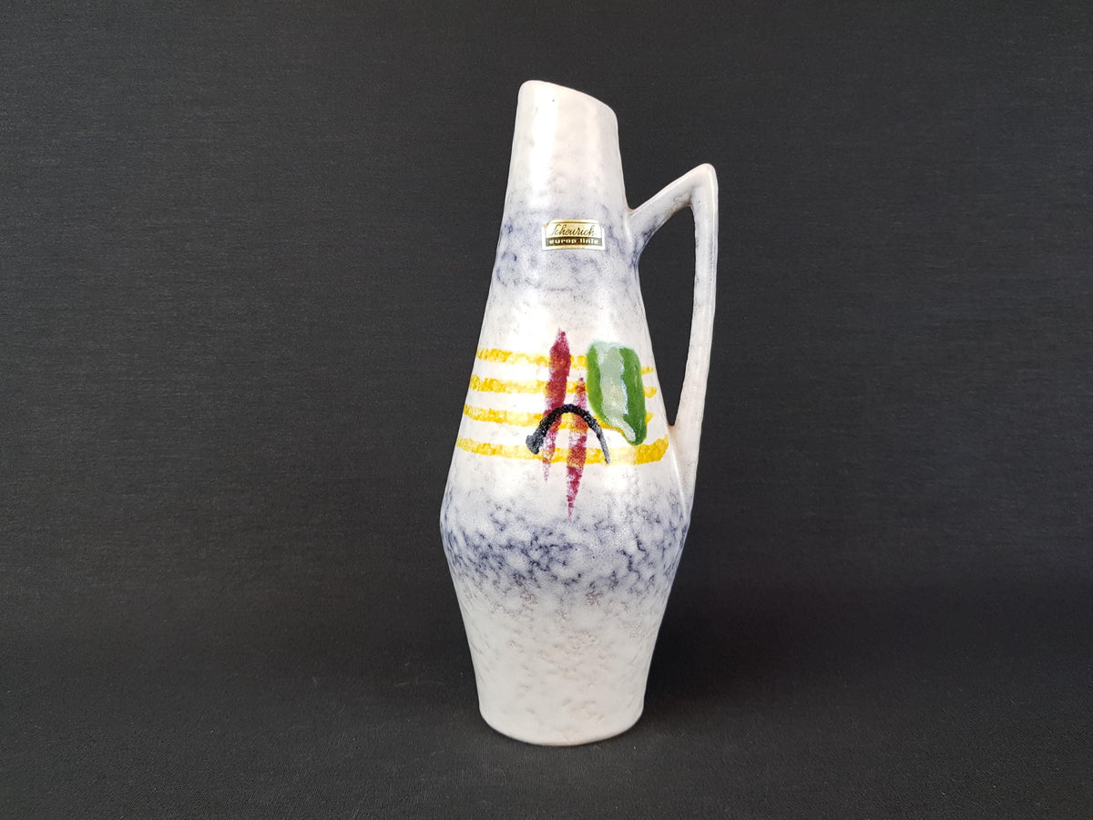 Vintage SCHEURICH KERAMIK Handled White Vase 271/22 West German Pottery 1960s Europ Linie Series