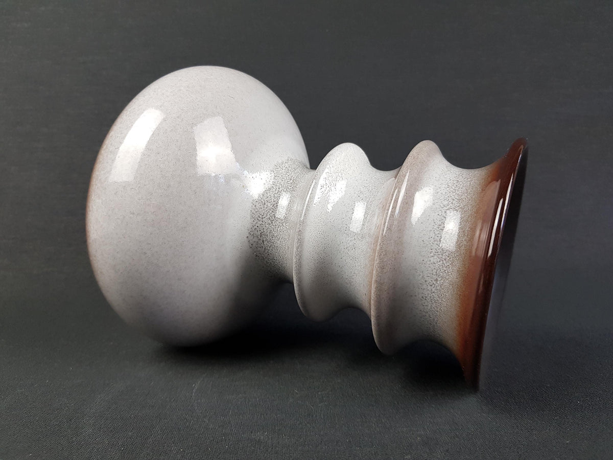 Vintage STEULER KERAMIK Grey Vase "Cascad " Serie by Cari Zalloni 224-20 West German Pottery 1969s