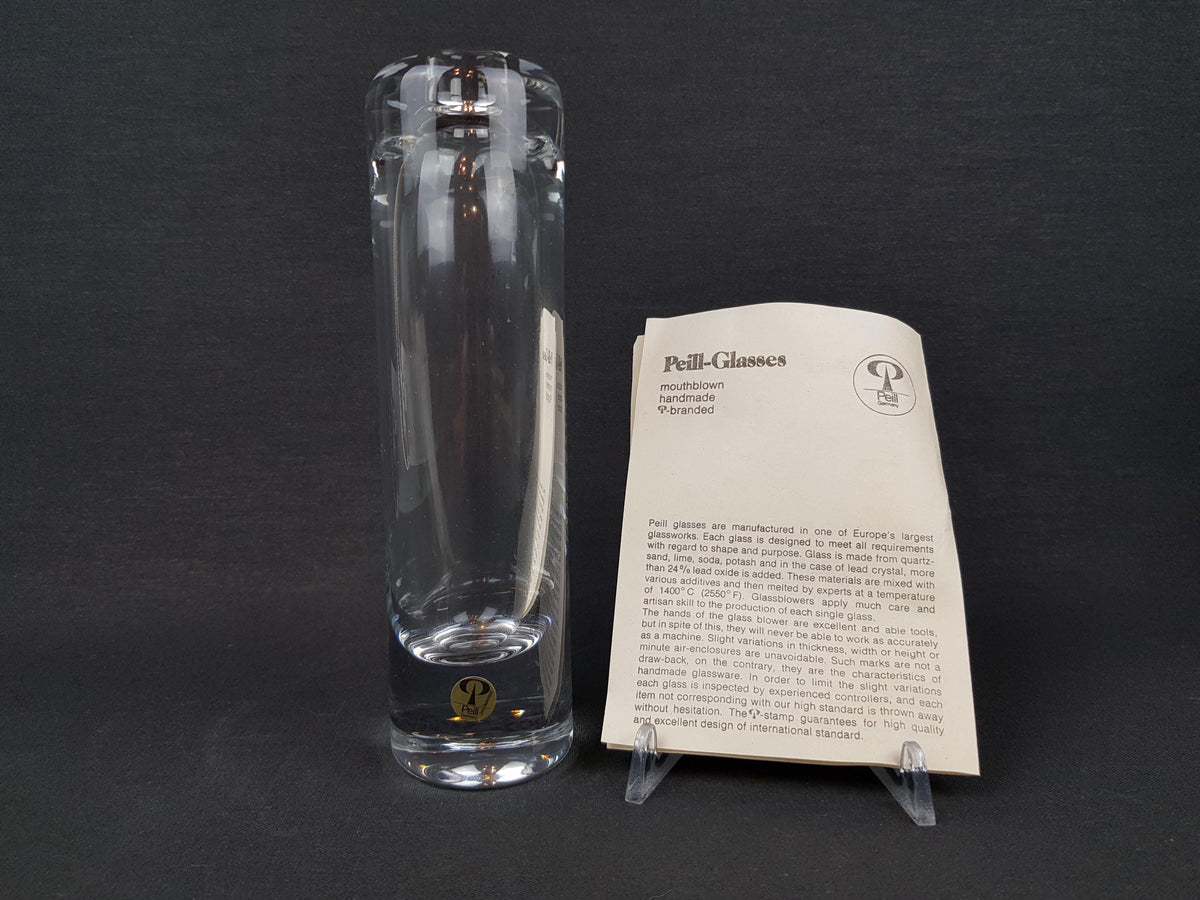 Vintage PEILL UND PUTZLER Crystal Clear Glass Vase 1970s, West Germany