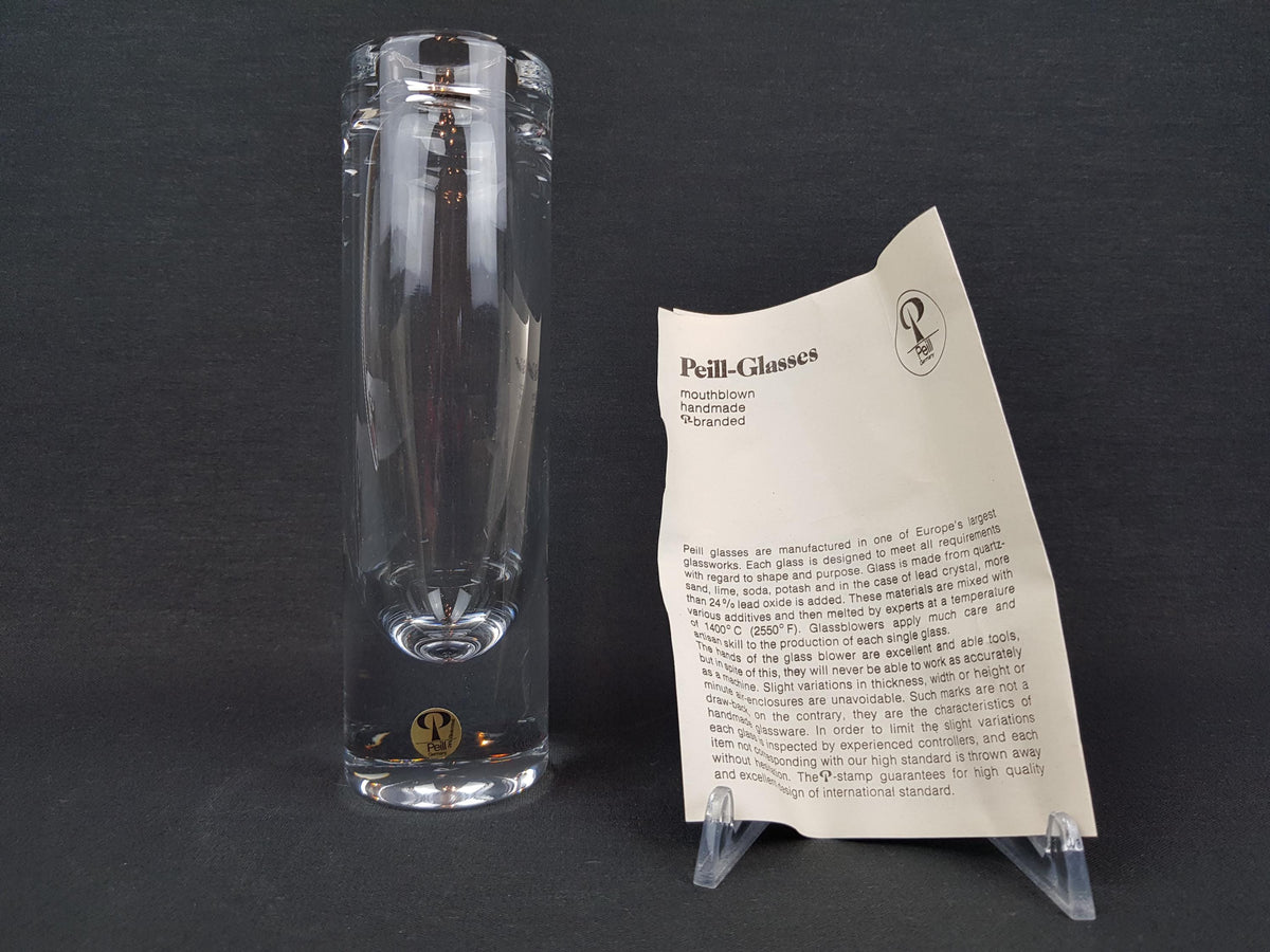 Vintage PEILL UND PUTZLER Crystal Clear Glass Vase 1970s, West Germany