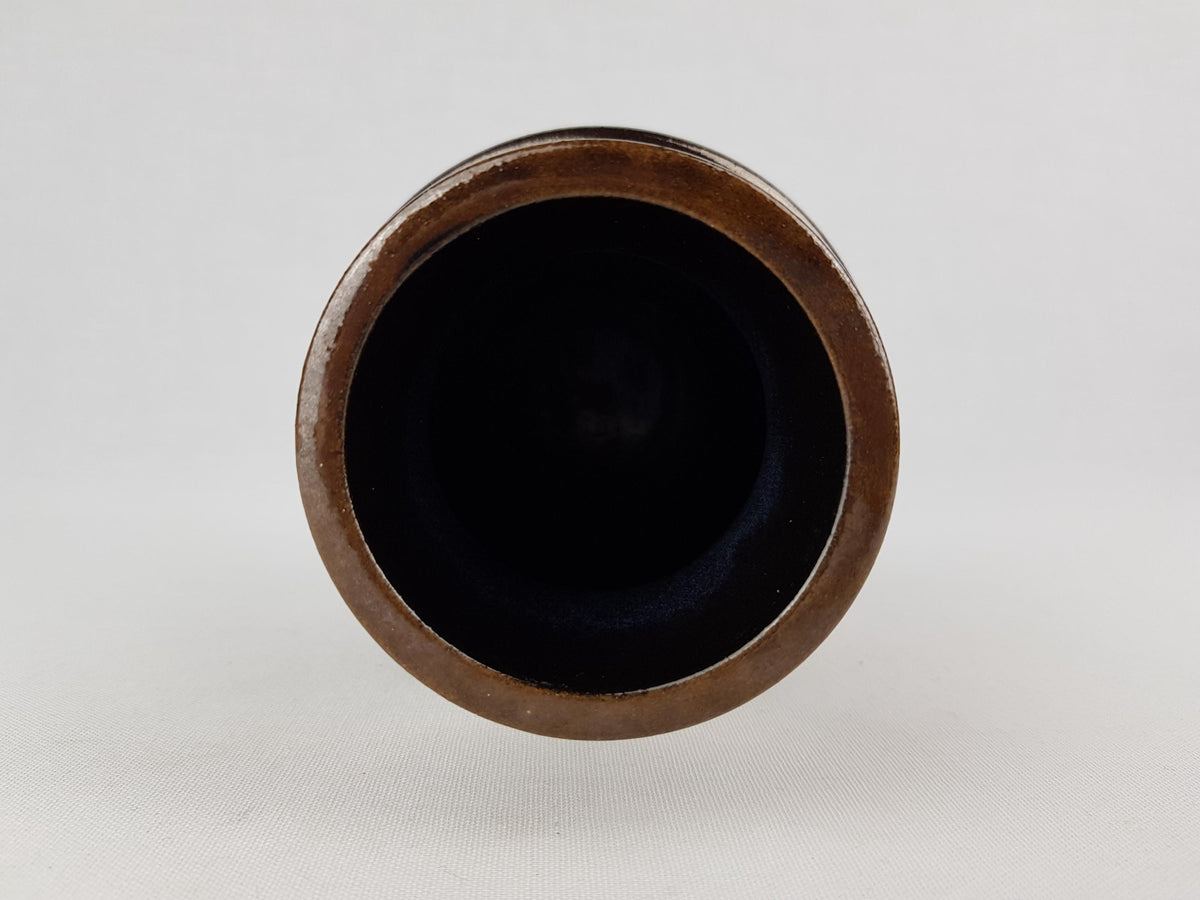 Vintage STEULER KERAMIK Brown Vase 140-15 West German Pottery 1960s