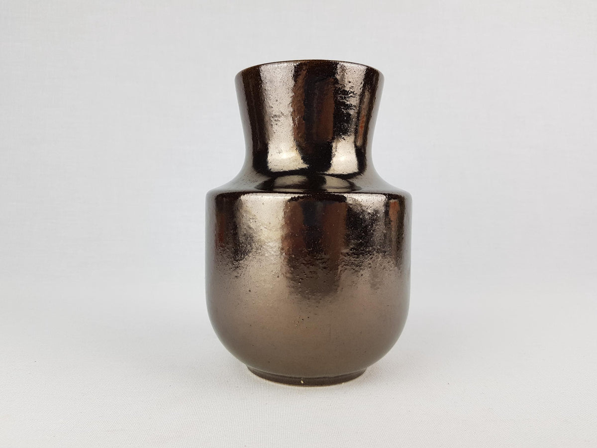 Vintage STEULER KERAMIK Brown Vase 140-15 West German Pottery 1960s