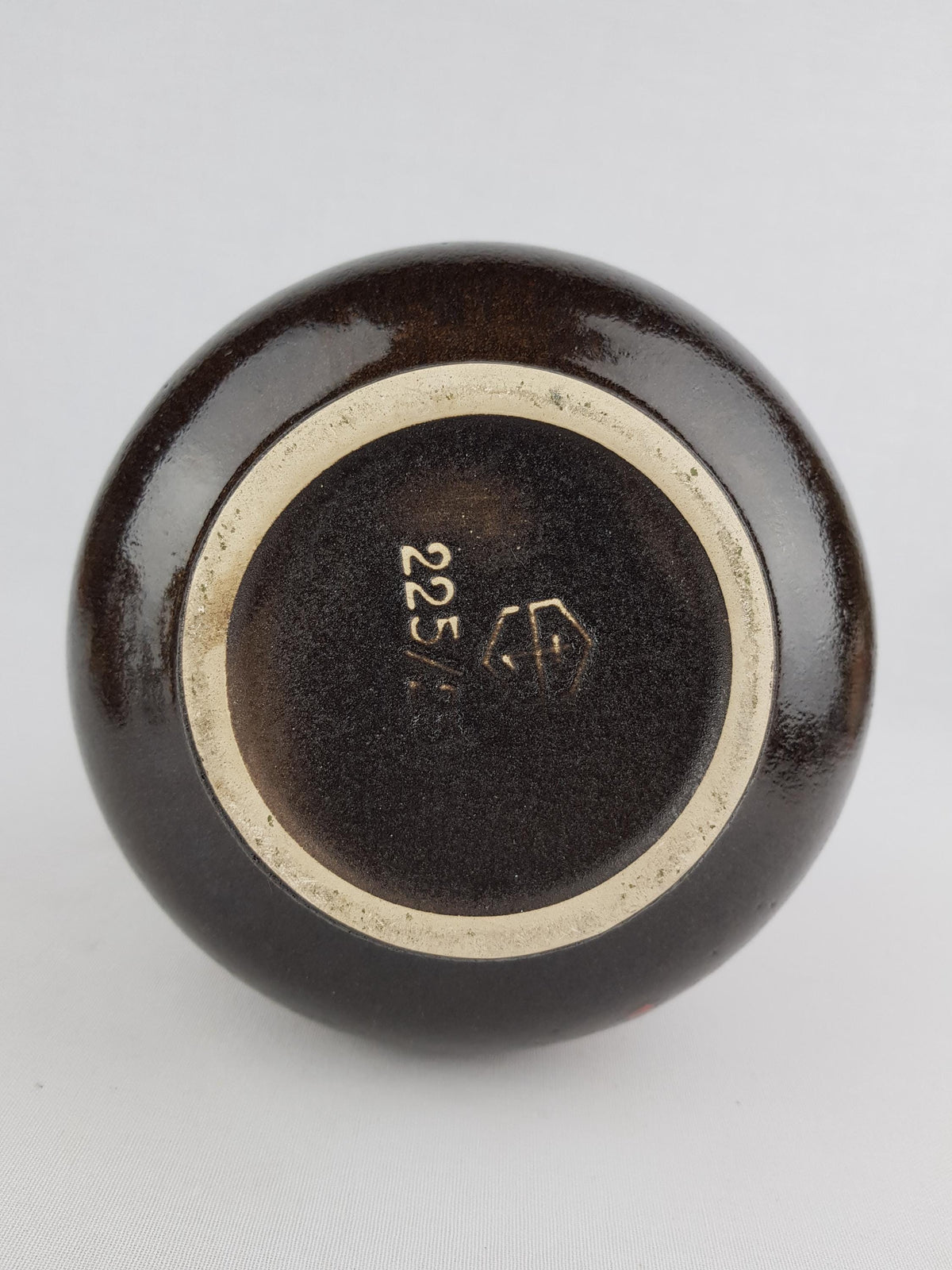 Vintage STEULER KERAMIK Vase "Cascad" Series |Cari Zalloni | Red Black vase 225-25 | West German Pottery 1969