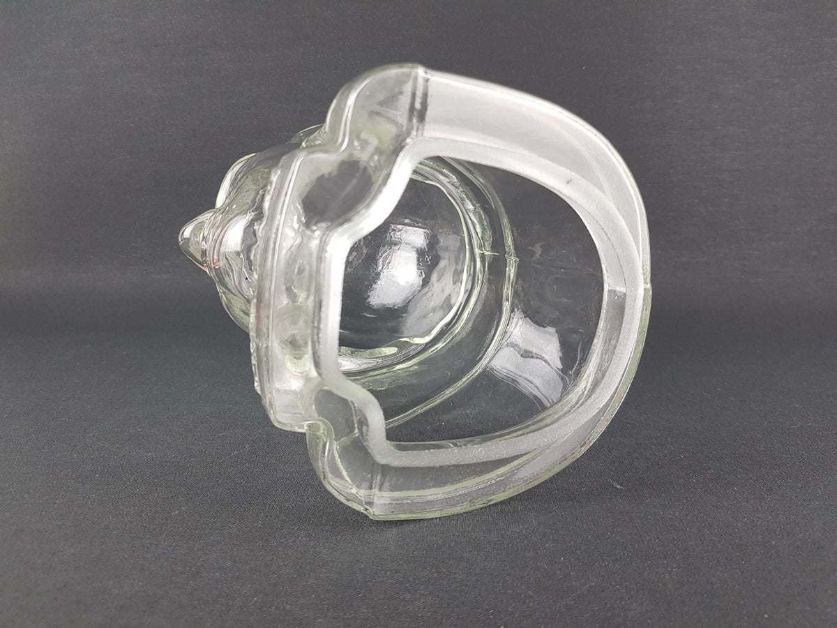 Vintage INGRID GLAS Glass Head Phone Holder, Hat Cap Wig Holder Glass Bust of the King of Rock'n Roll Elvis Presley West Germany 1960-70
