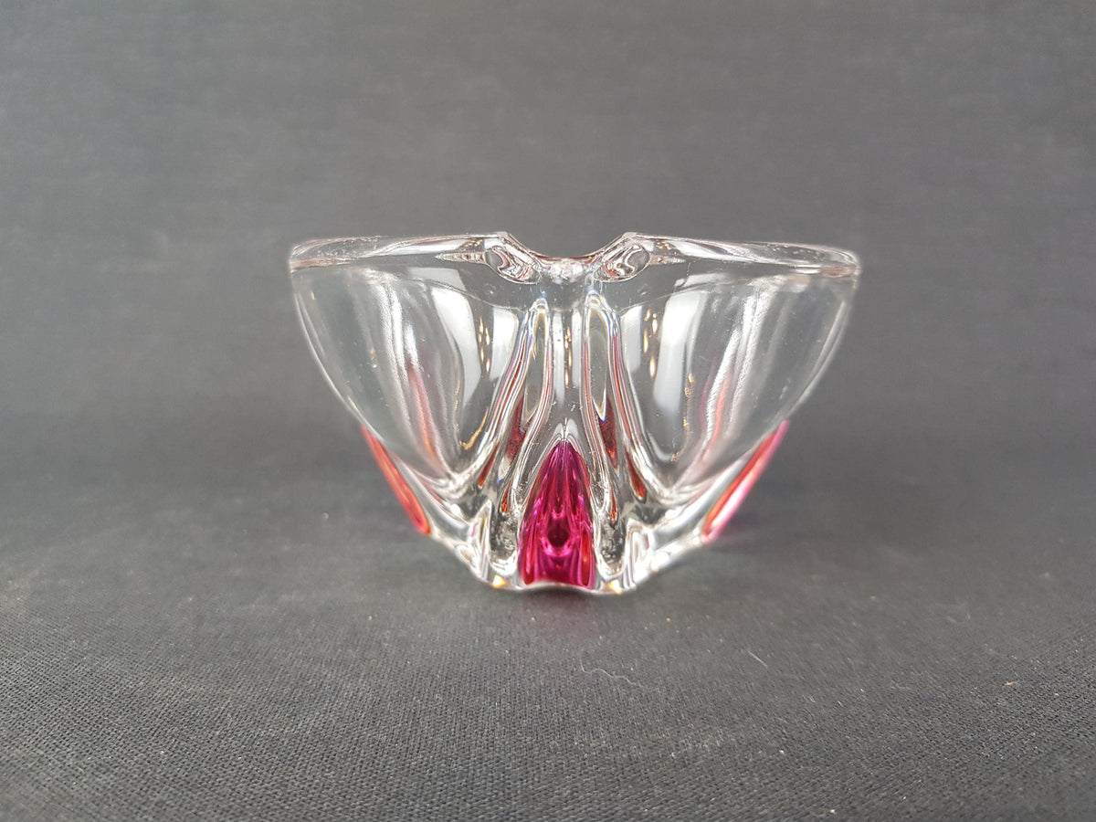 Vintage Stylish Glass Ashtray Bowl, LUMINARC or Val st. Lambert 1970s