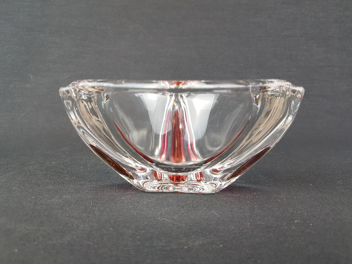 Vintage Stylish Glass Ashtray Bowl, LUMINARC or Val st. Lambert 1970s