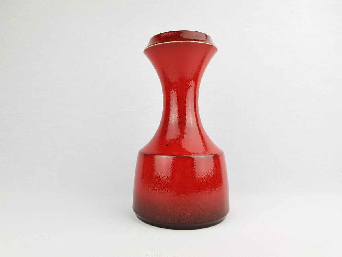 Vintage STEULER KERAMIK Red Vase 317-25 West German Pottery 1960s
