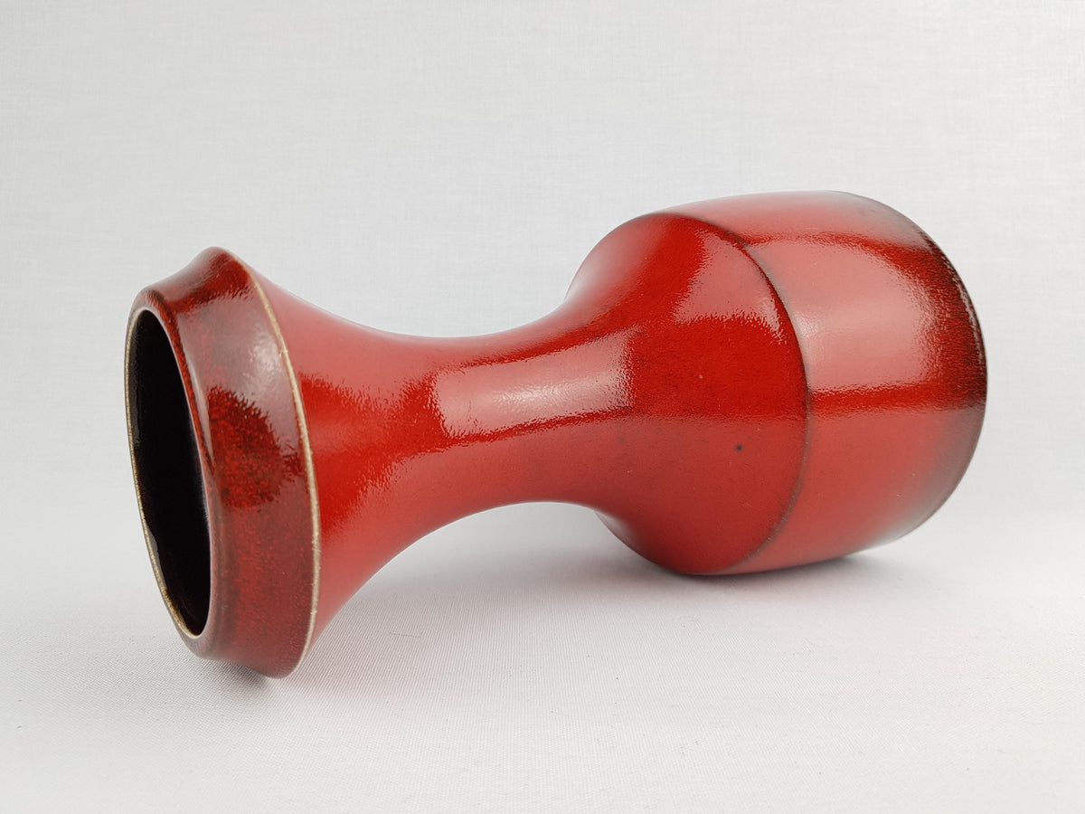 Vintage STEULER KERAMIK Red Vase 317-25 West German Pottery 1960s