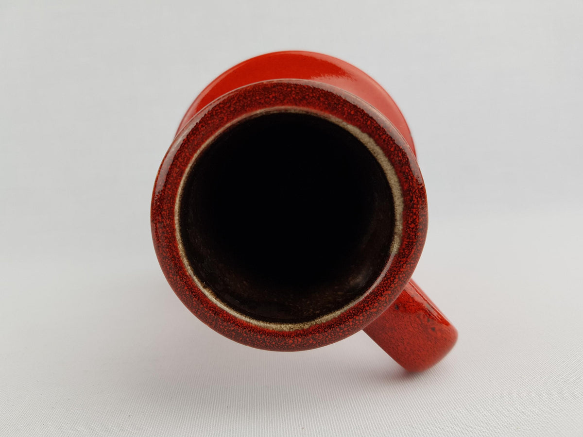 Vintage STEULER KERAMIK Handled Red Jug Vase 141-20 West German Pottery 1960s