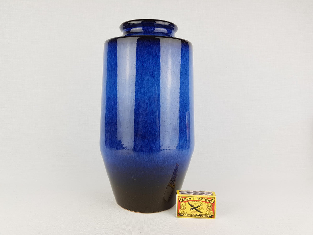 Vintage STEULER KERAMIK Blue Vase 136-30 West German Pottery 1960s