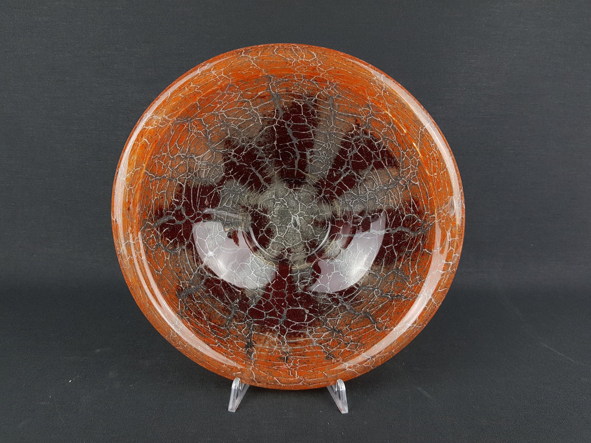 Art Deco WMF IKORA Orange Glass Bowl by Karl Wiedmann 1930-1936s
