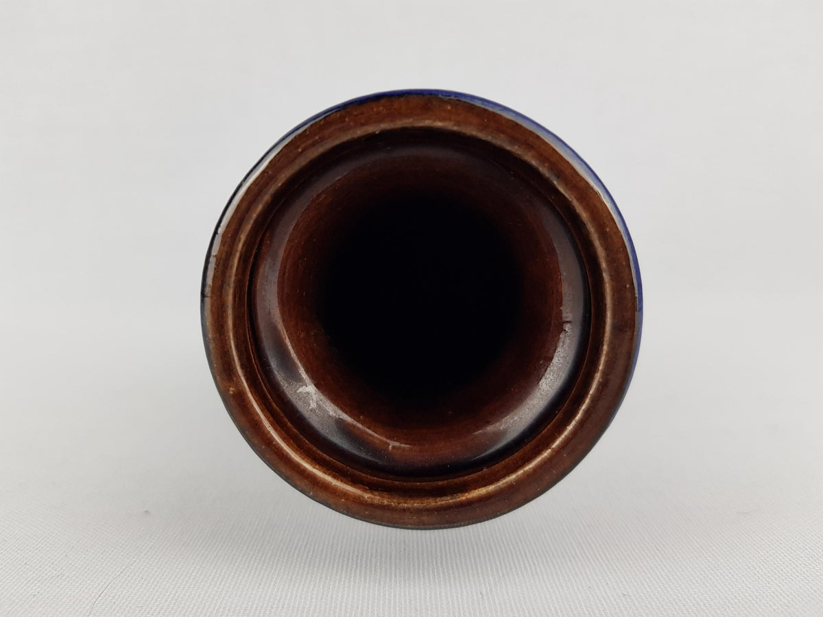 Vintage SCHEURICH KERAMIK Blue Vase 200 22 West German Pottery 1970s